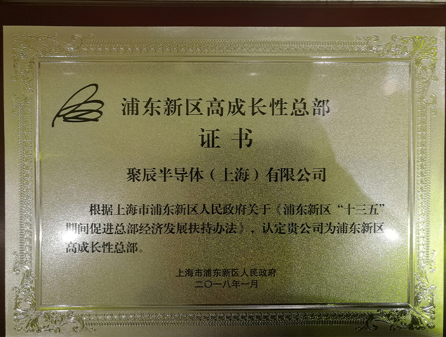  2018年K8凯发被浦东新区人民政府认定为“浦东新区高成长性总部”